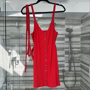 Mini dress with tie wrap around